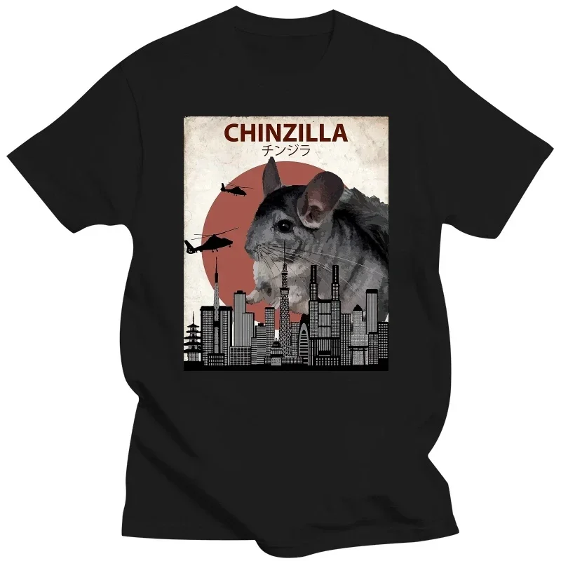 2024 NEW Fashion Chinzilla Funny Chinchilla T-Shirt | Chinchilla Lovers Gift Tee Men Short Sleeve Tops Shirt Harajuku Streetwear