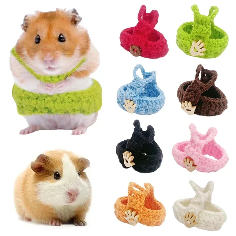 Mini Hamster Clothes Small Animals Christmas Party Clothes Lovely Guinea Pig Hand Knitted Vests Costume Samll Pet Tops