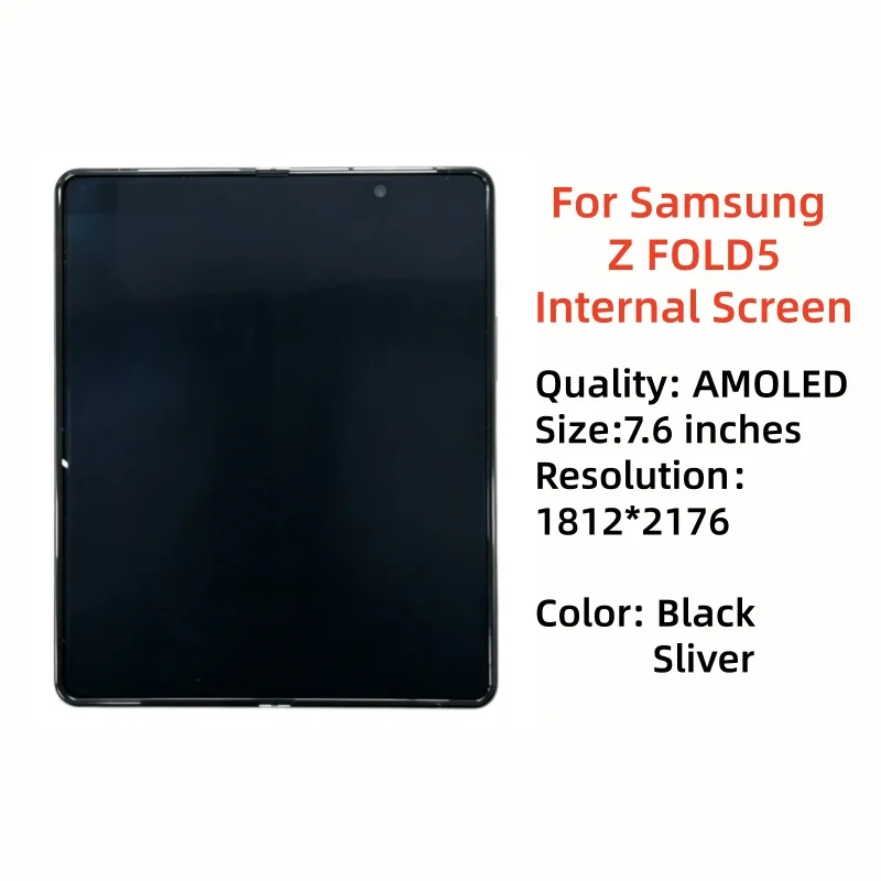 AMOLED For Samsung Z Fold 5 Internal Screen Original OLED Screen Replacement Parts For Z Fold 5 Large Screen