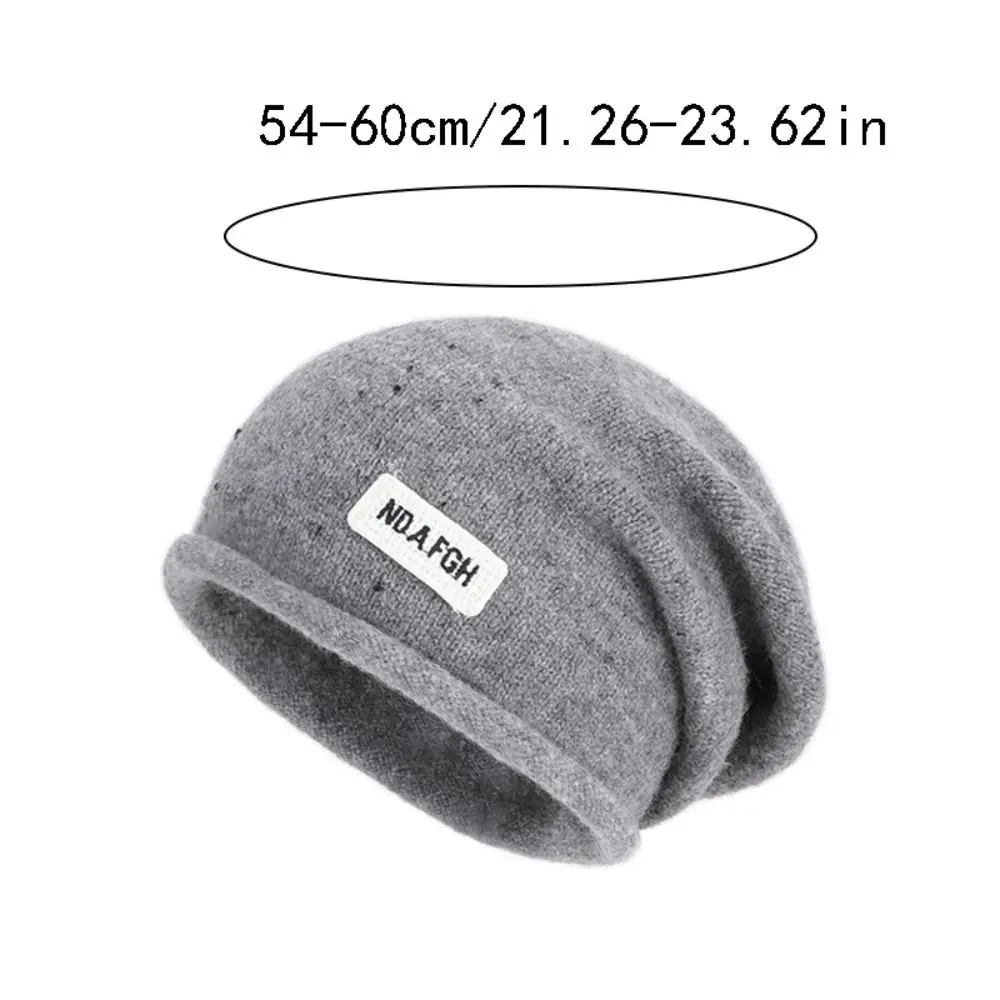 Keep Warm Vintage Winter Pullover Hat Trendy Korean Style Wool Beanies Hat Breathable Coldproof Knitted Hat Outdoor