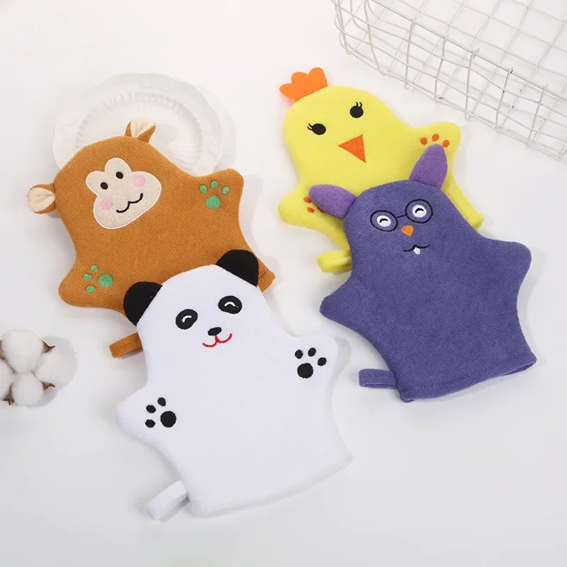 

Children's Bath Towel Baby Skin Friendly Bath Towel Cute Animal Pattern Home Bath Gloves Mud Scrubbing Towel