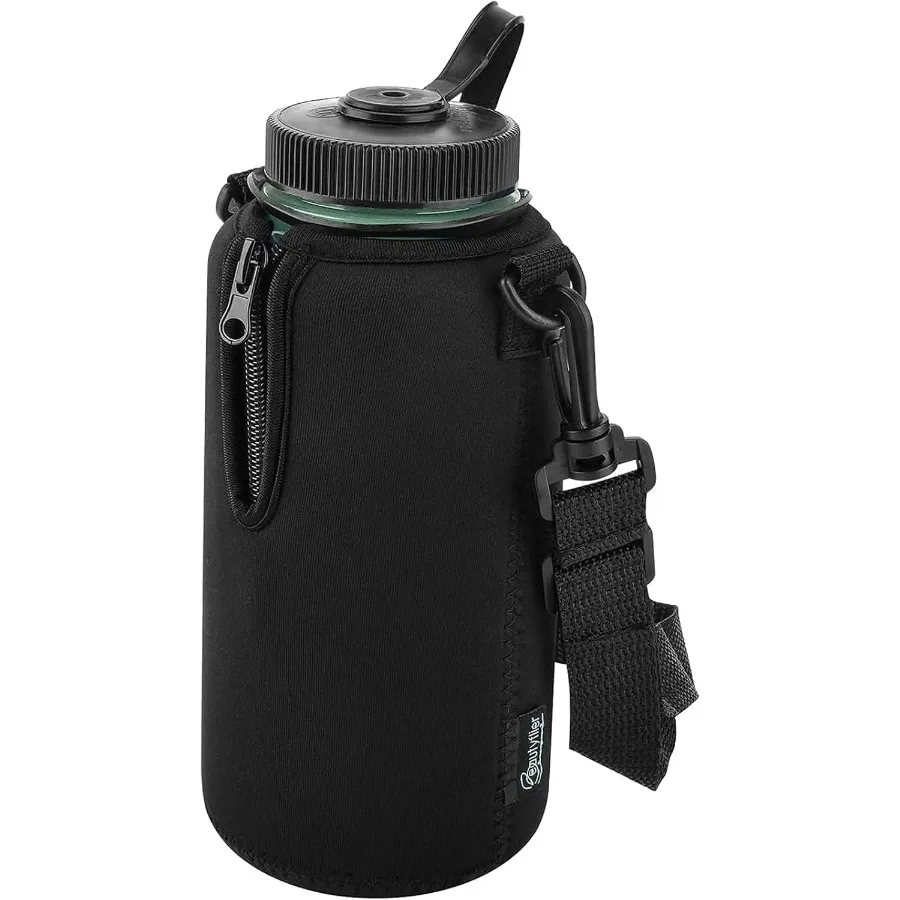 

Неопреновый изолятор с рукавом для бутылки с водой, совместимый с бутылкой с водой 32 унции с регулируемым плечевым ремнем для широкого мытья