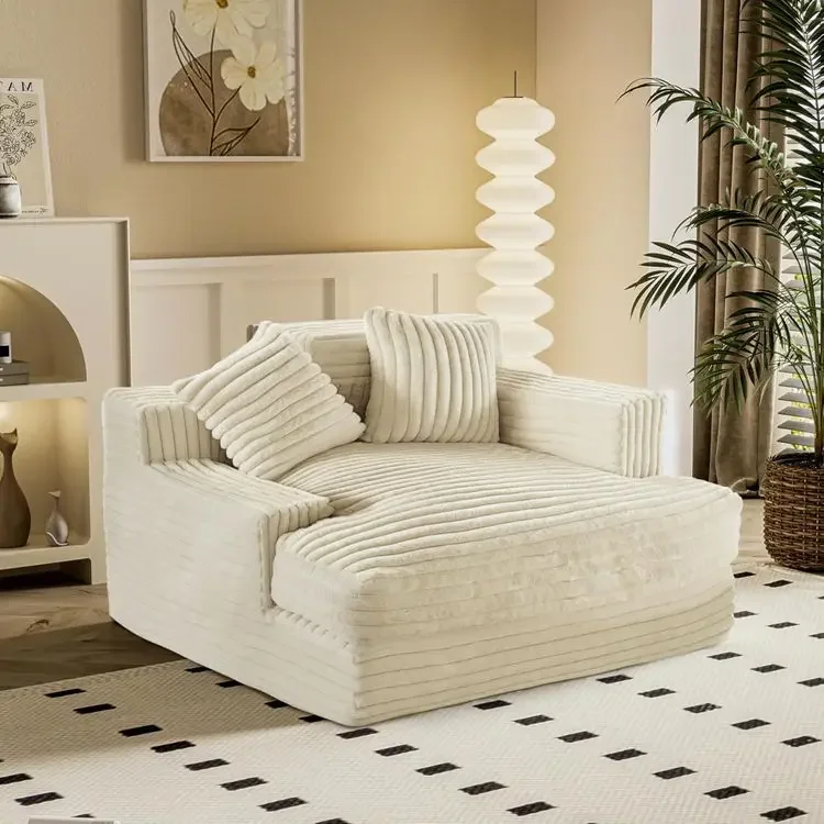 

Living Room Bedroom Modular Large Floor Sofa Comfortable Giant Sofa Beige Large Rope Sofa Games Relax