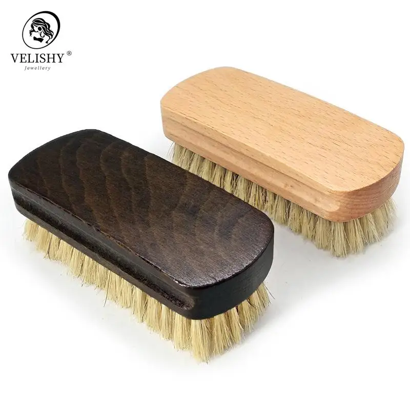 Shoe Polish Brush Brush Leather Pig Hair Soft Polishing Tool Cleaning Brush Nub Leather Boots