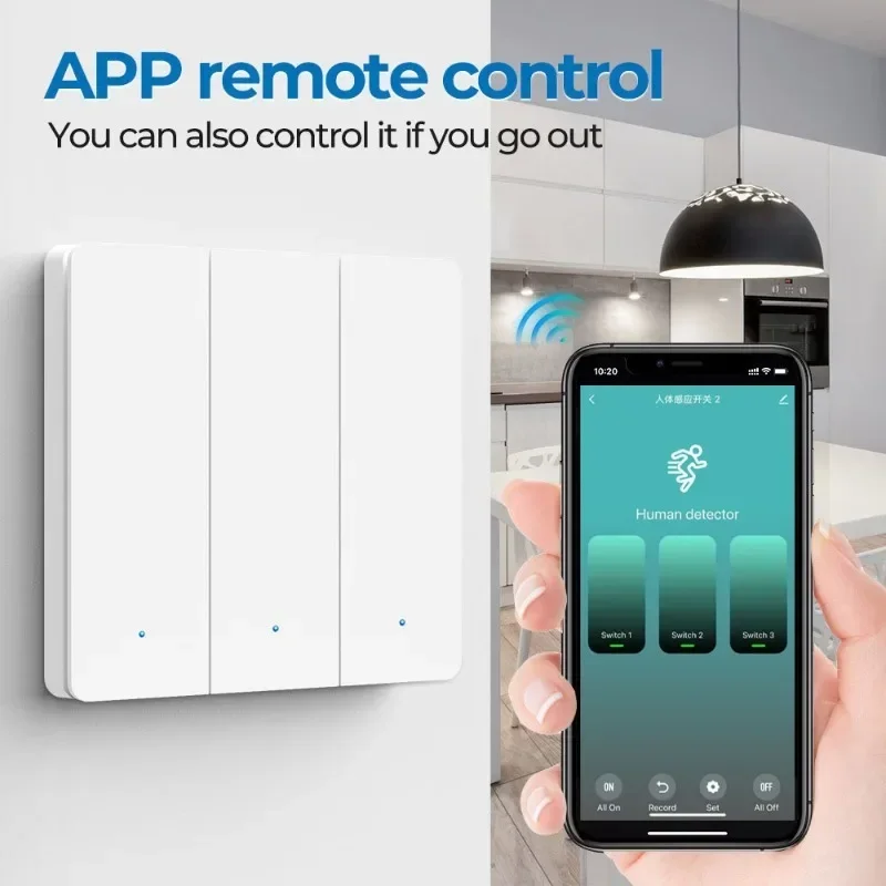 

Doodle Zigbee Body Sensing Switch Настенный переключатель малой мощности Одиночный пожарный переключатель Магнитное удержание без внешних конденсаторов