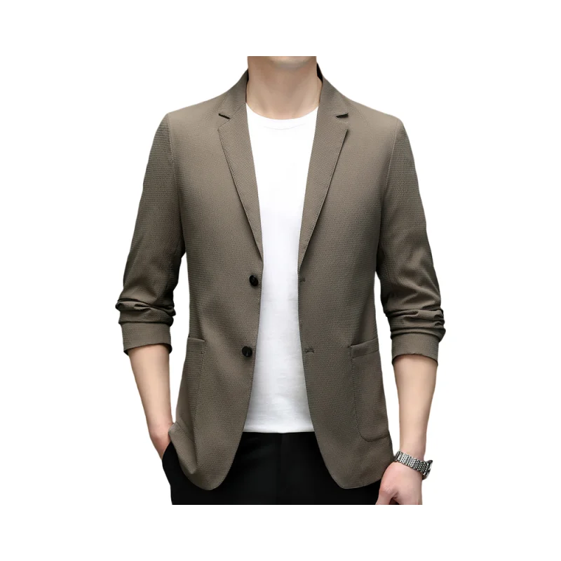 3556-R-Middle-aged men's casual jacket middle-aged  suit