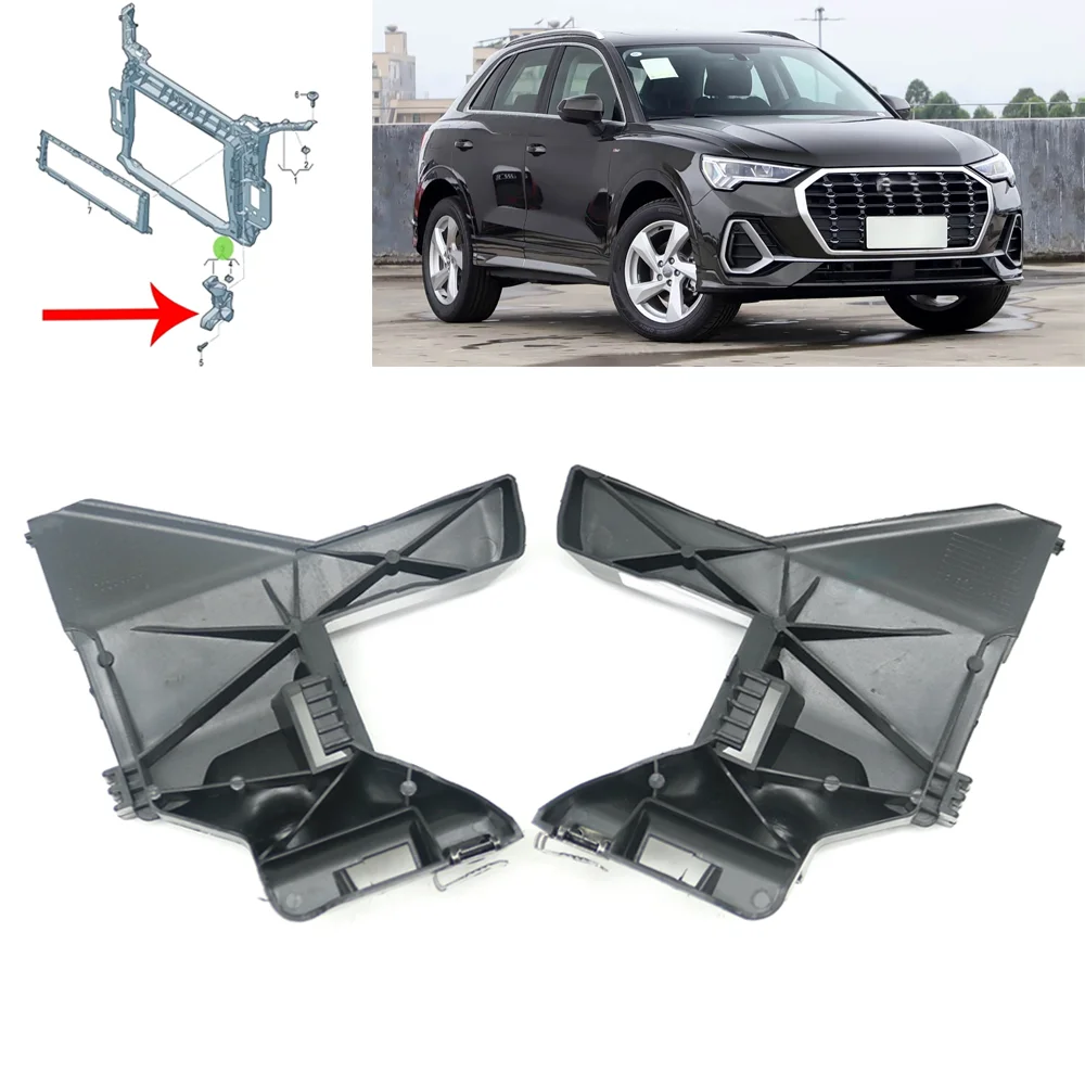 For Audi Q3 F3 II 2019-2026 RSQ3 2020-2024 Front Headlight Headlamp Bumper Fixed Bracket Mounting Support Retainer Holder Base
