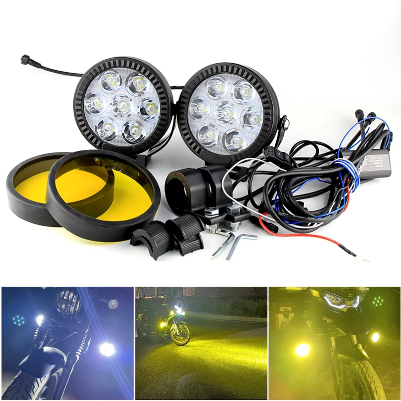 

12V 100W 7Chips LED Work Light Off Road Auxiliary Modified Headlights Spotlights Flood Spot Lamp for Car Truck SUV Fog Lights