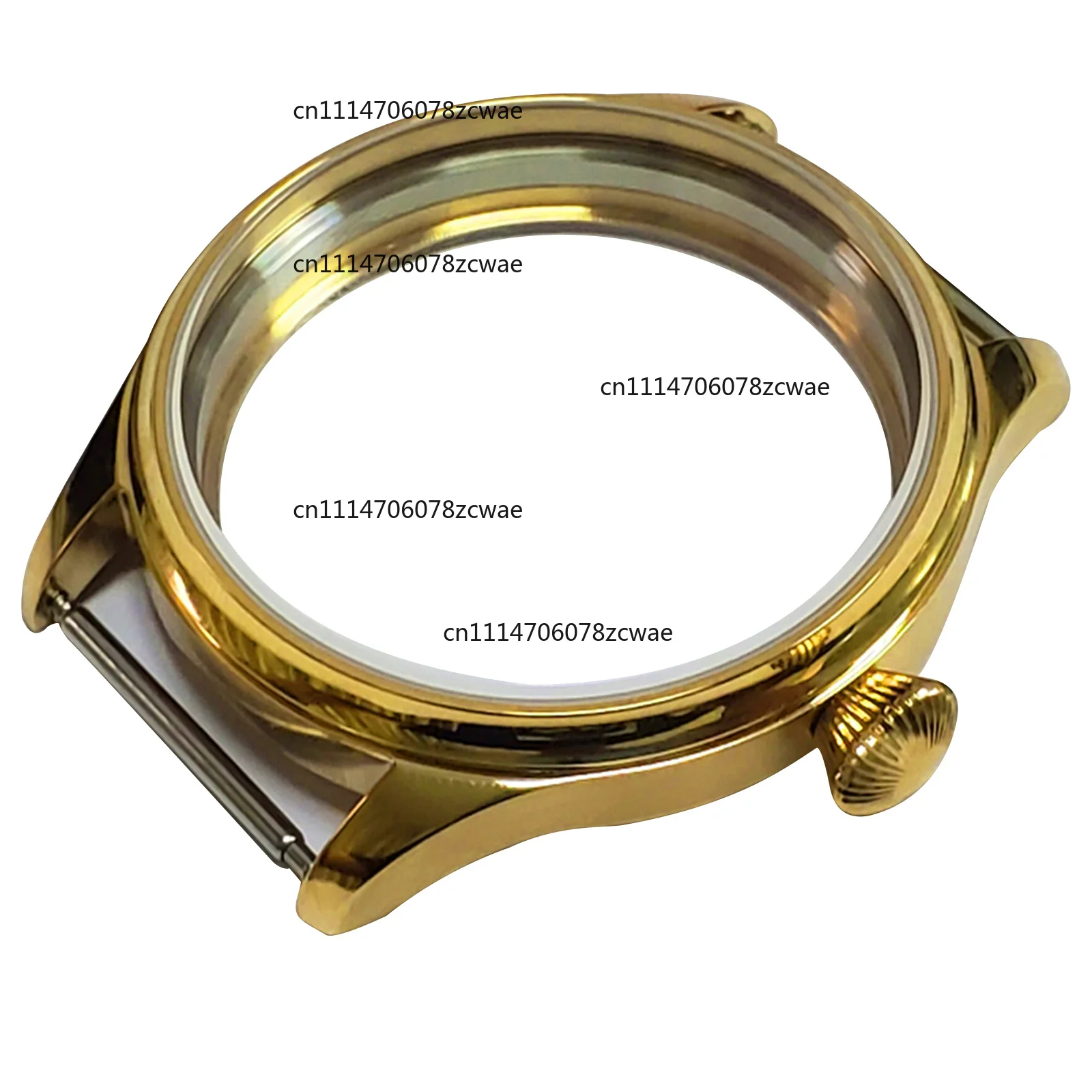 For ETA6497 6498 Stainless Steel 44mm Watch Case for ETA 6497/6498 ST3600/3621 Manual Movement Plating 18K Goldn Watch Cases