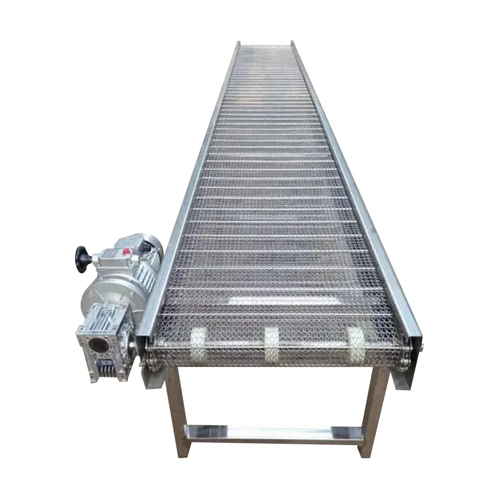 

Fruit and Vegetable Food Cleaning Machine, Chain Mesh Conveyor, Small Stainless Steel Metal Mesh Belt Conveyor Customized