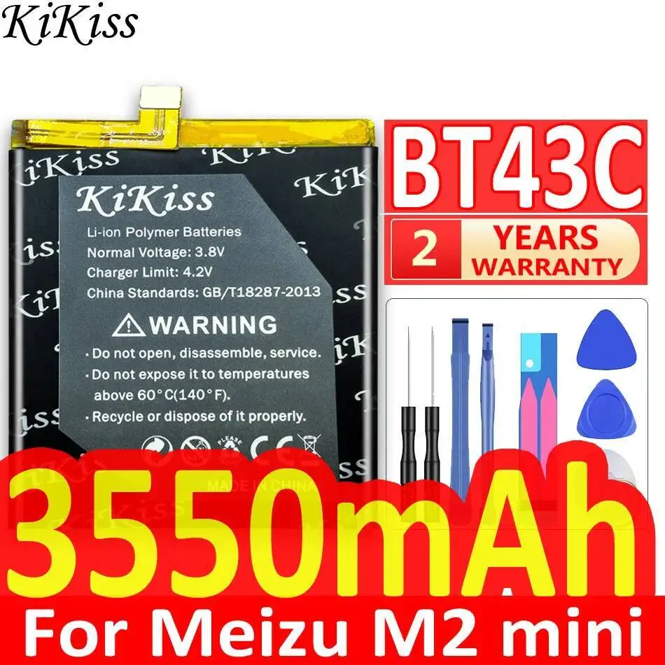 

Для Meizu Meizy M2 Mini M2mini Meilan 2, высокая совместимость, надежный аккумулятор для мобильного телефона 3550 мАч BT43C