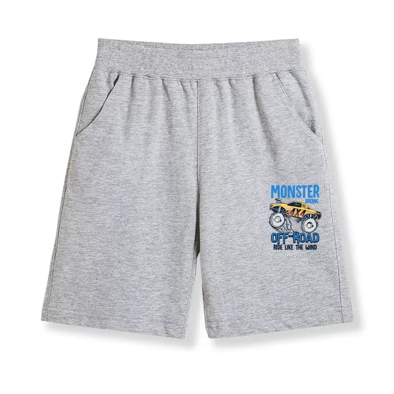 Boy New Monster Car Summer Shorts Children Loose Sweatpants Boys Student Sports Short Pants Truck Clothes