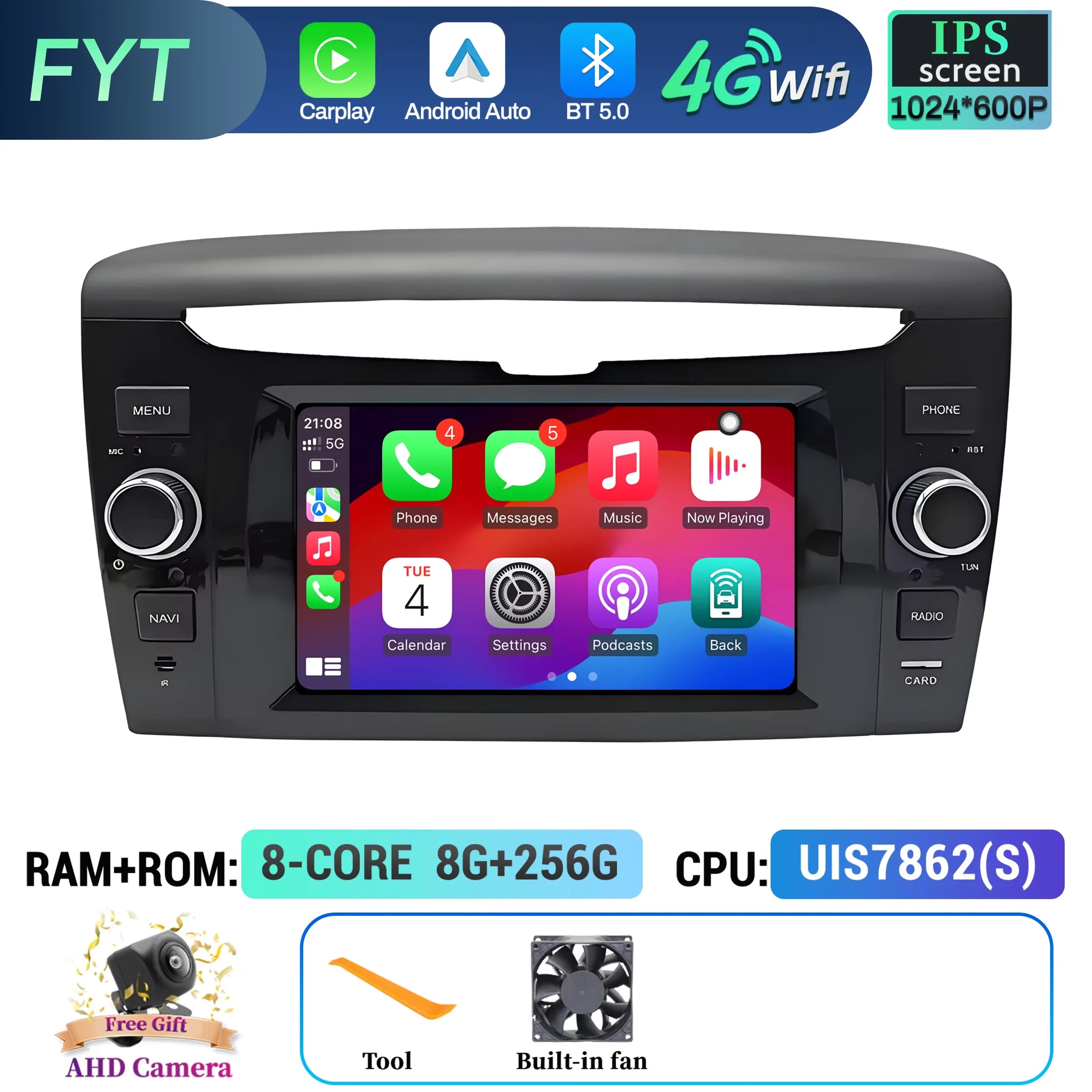 

7 inch Android 14 Car Radio For LANCIA YPSILON 2012 2013 2015 2016 2017 2018 2019 2020 Wireless CarPlay Touch Screen Stereo