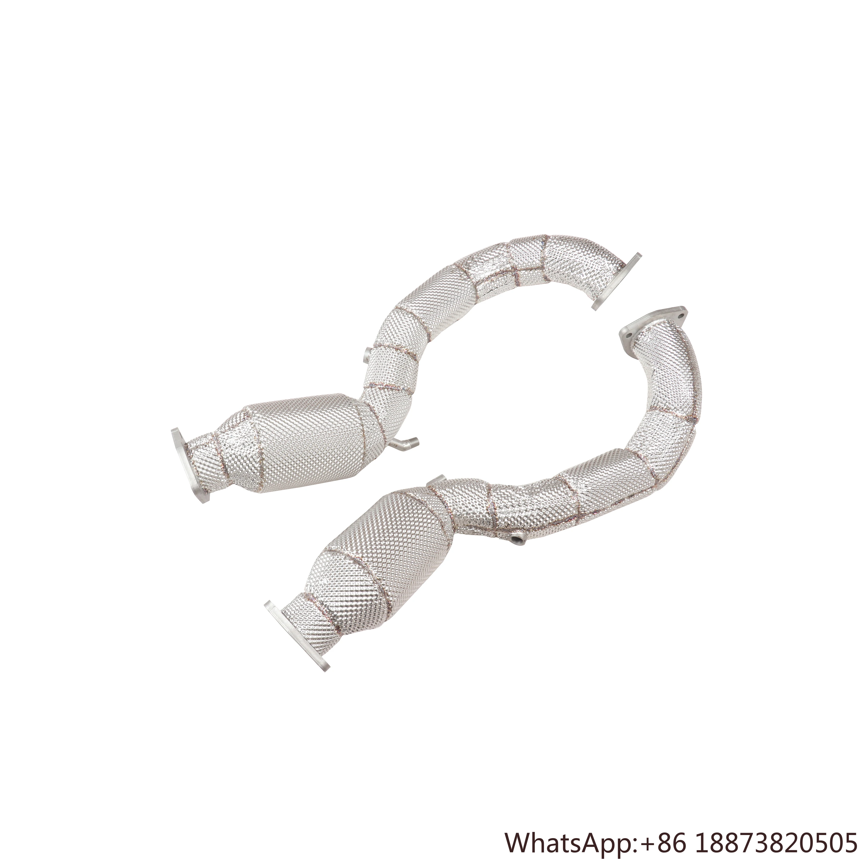 

Высокопроизводительная водосточная труба для гоночного автомобиля из нержавеющей стали для Porsche 718 Cayman GT4 RS 4,0 л, водосточная труба с теплозащитным экраном