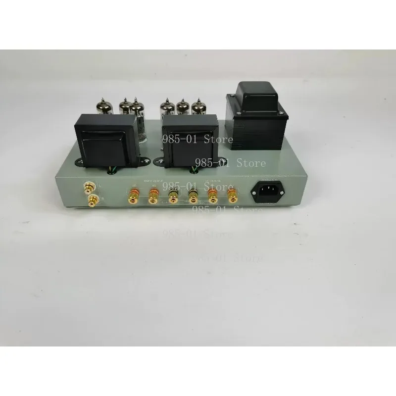 Push-pull vacuum tube power amplifier assembly with matched electronic tube components for audio DIY use