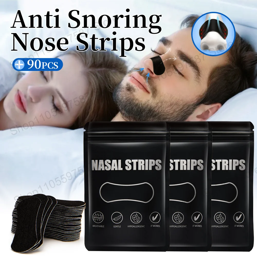 Anti Snoring Nose Strips for Breathing Correction Physical Expansion Breathable Nasal Patch Better Sleep Anti-Snoring Nasal Stri