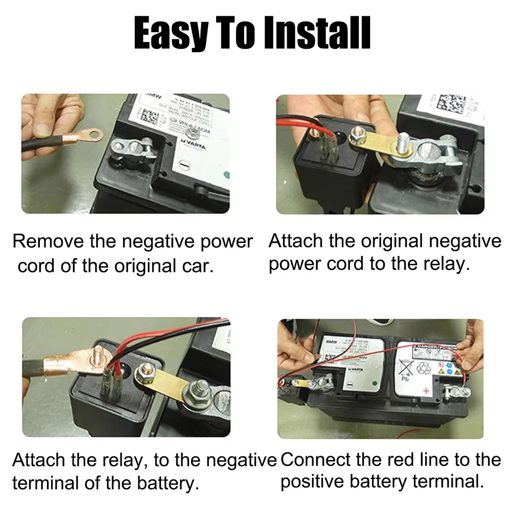 DC12V 200A مفتاح البطارية التتابع البطارية قطع المعزل التبديل مكافحة سرقة مع مفاتيح التحكم عن بعد لشاحنة سيارة #6
