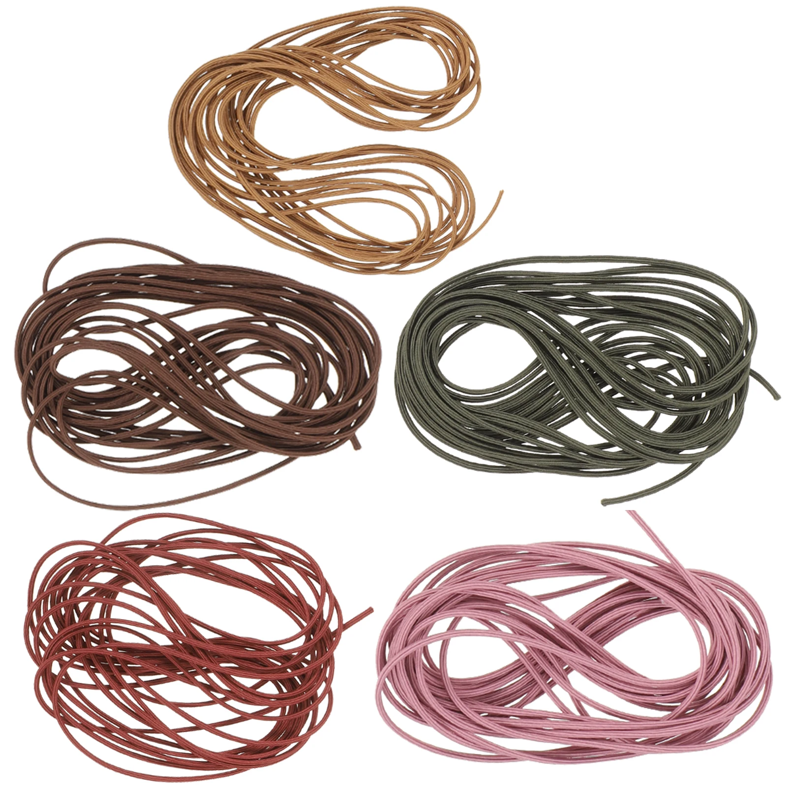 

5pcs Hair Rope Rubber Band Elastic Cord for DIY Jewelry Making Bracelets Necklaces Safe Skin Friendly Stretchy String Hair Care