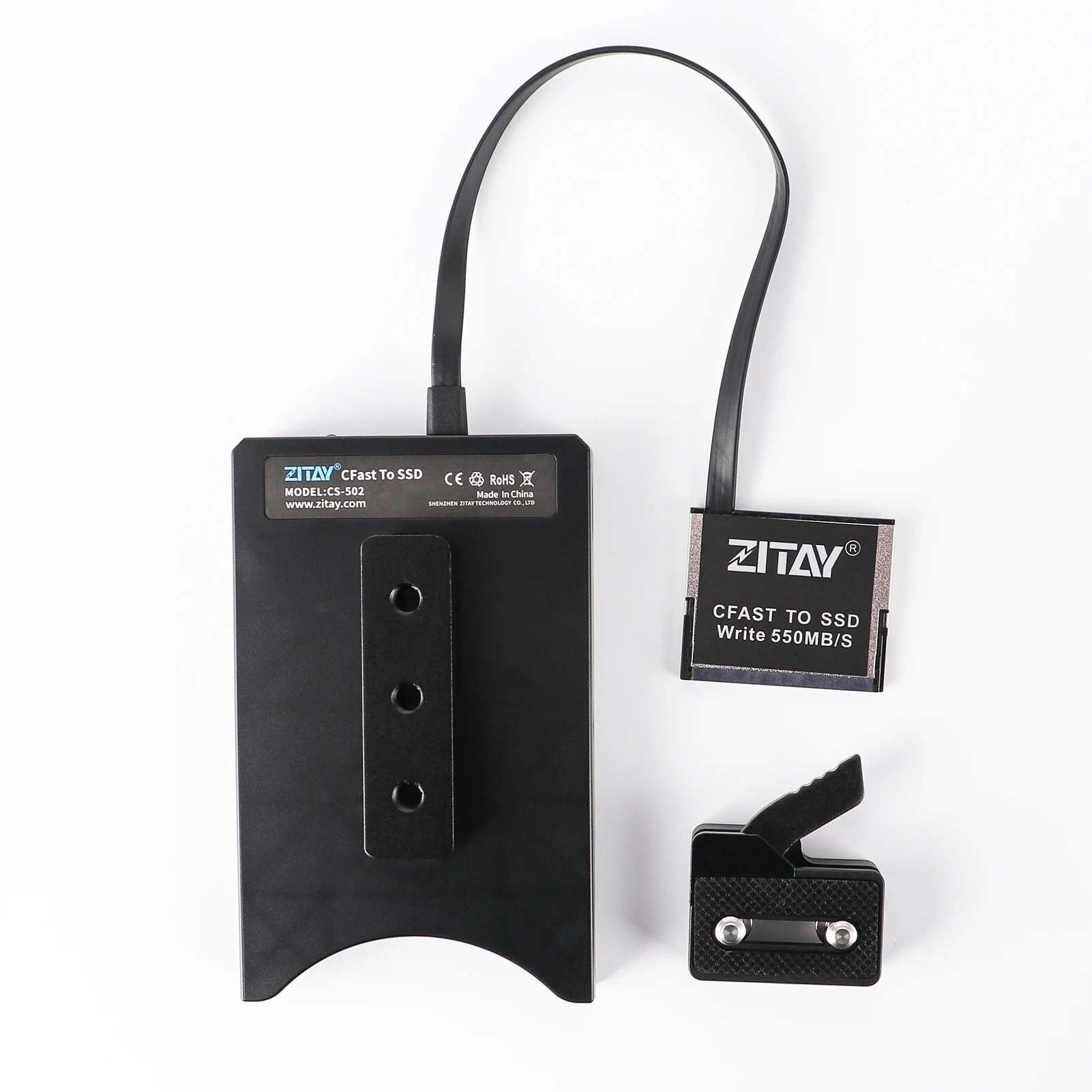 ZITAY 2.5 بوصة SSD إلى CFast 2.0 CFast محول كابل محول لكانون C200 C300 EOS 1DX Mark II Blackmagic URSA Mini EF Z CAM