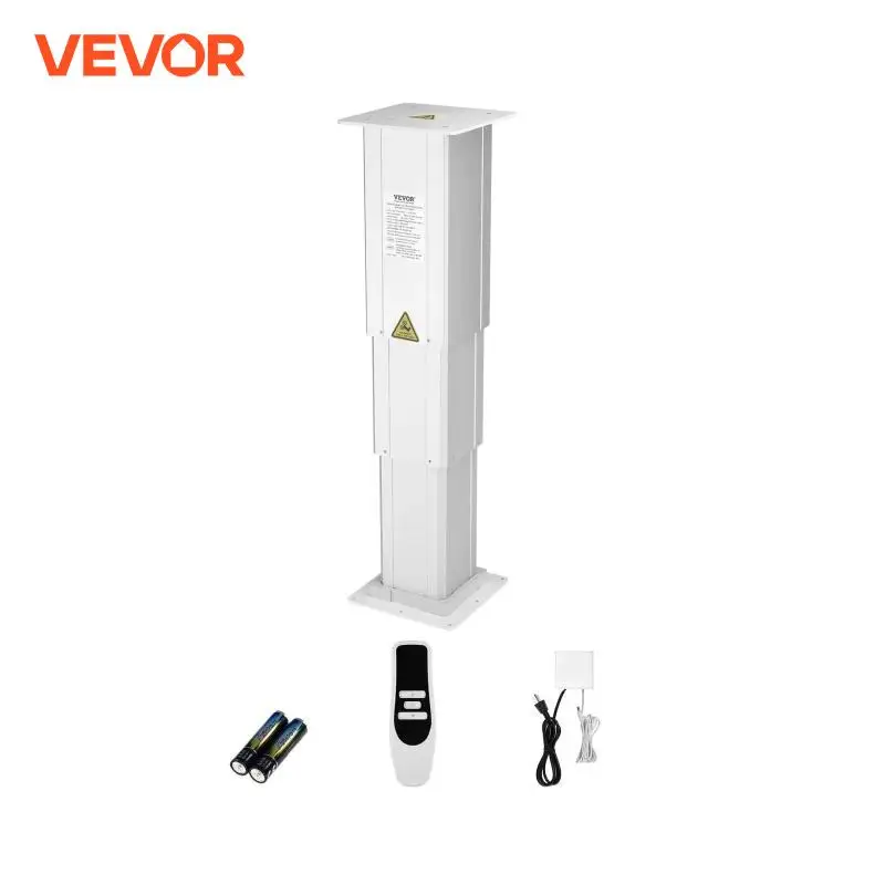 VEVOR 176Lbs نظام عمود الرفع الكهربائي 14.2in-31.1in ارتفاع ثلاث مراحل قابل للتعديل مع طاولة رفع التحكم في الطاقة للمكتب