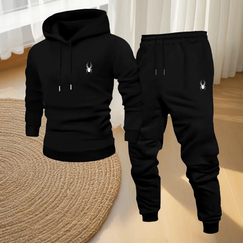 

2025 Men's Sportswear Set: Hooded Sweatshirt + Sportswear Pants 2-piece Set, Casual jogger sportswear, Men's streetwear set