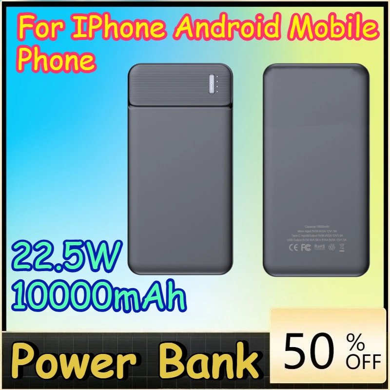 

CCC 22.5W 10000mAh PowerBank Portable Fast Charging External Battery Power Bank Power Bank for IPhone Android Mobile Phone