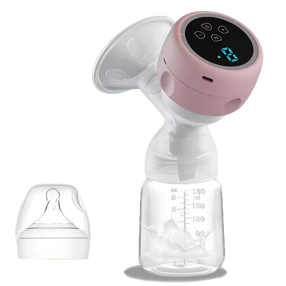 

2-IN-1 Portable Electric Breast Pump Smart Integrated High Suction Painless Silent Milk Extractor for Postpartum Breastfeeding