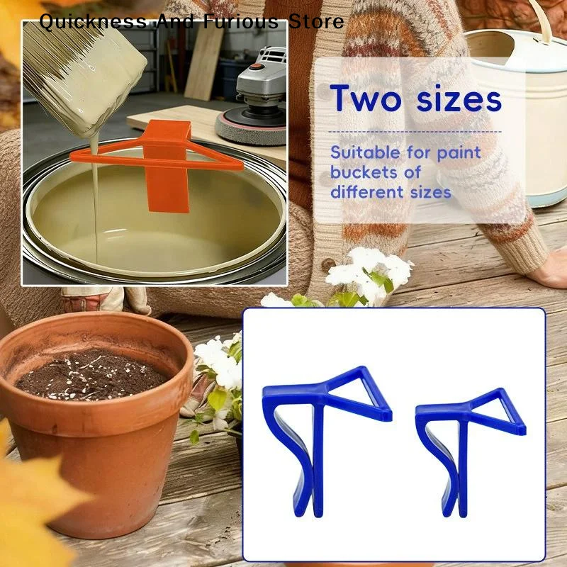 【TO】1pcs Universal 3D Printed Paint Can Brush Cleaner – Clip-On Scraper, Anti-Drip, Multi-Size, Keeps Opening Clean