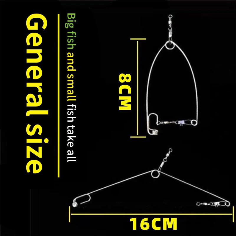 Automatic Fishing Hook Stainless Steel Spring Fishhook Bait Catch Ejection Catapult Full Speed Fishing Accessories