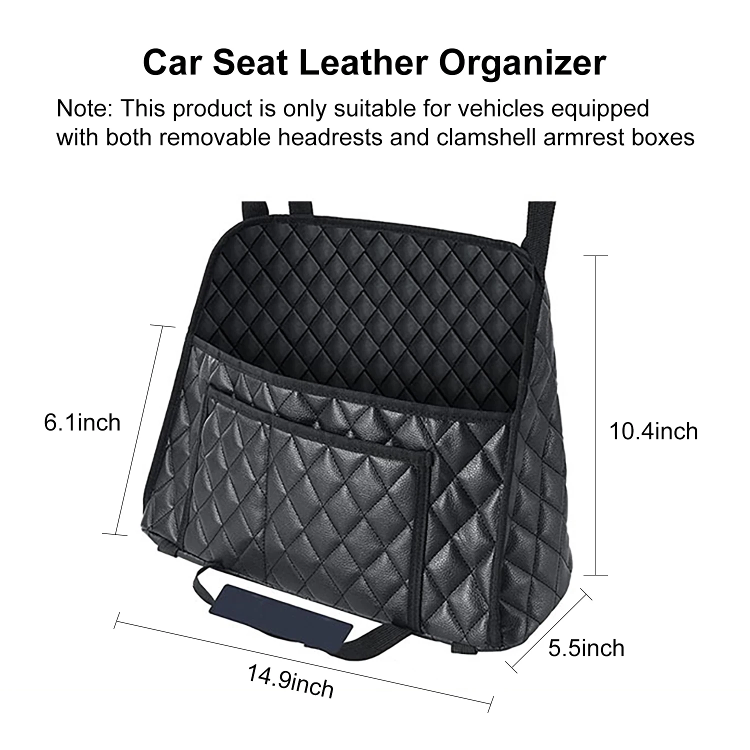 Car Purse Holder Between Seats Leather Auto Front Seat Handbag Organizer Pocket Universal Large Capacity Seat Bag Box Storage