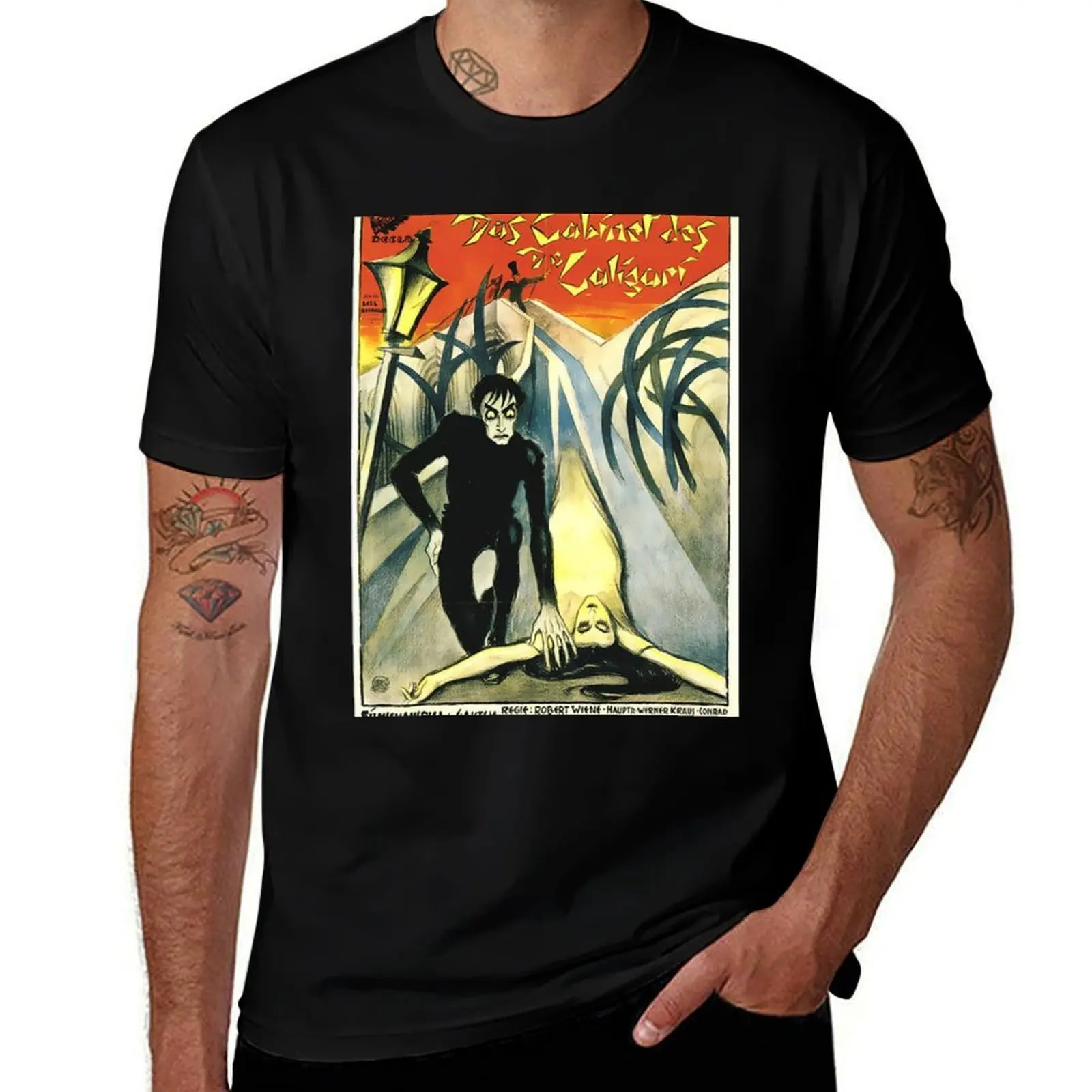 

The Cabinet of Dr Caligari 1920 - Retro Movie T-Shirt aesthetic clothes anime baggy shirts mens t shirt graphic