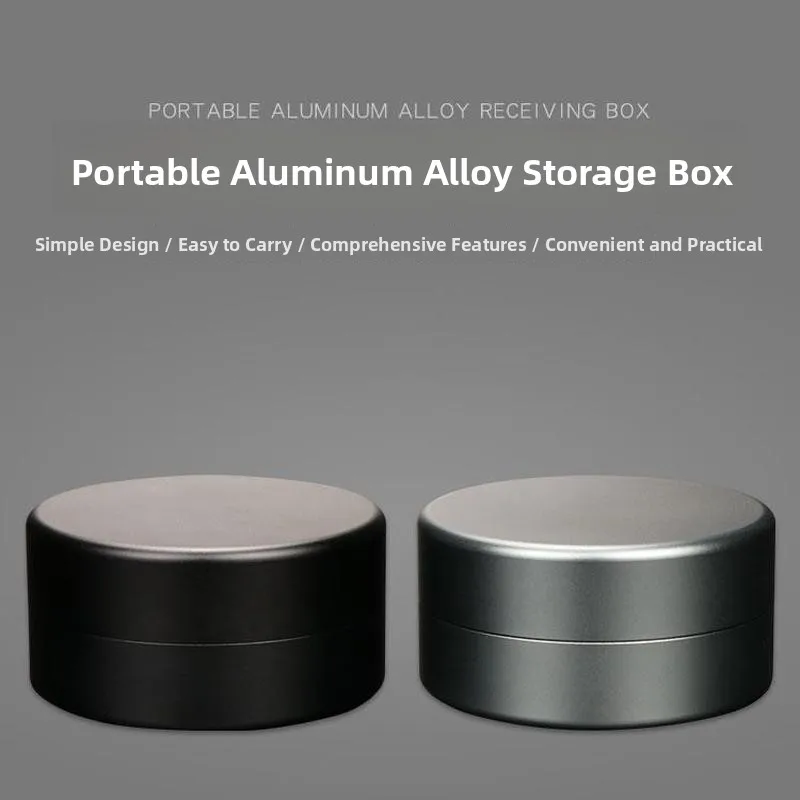 

Waterproof Portable round Aluminum Alloy Medicine Box Outdoor Storage Case for Sugar Tea Leaves Lightweight Large Capaci