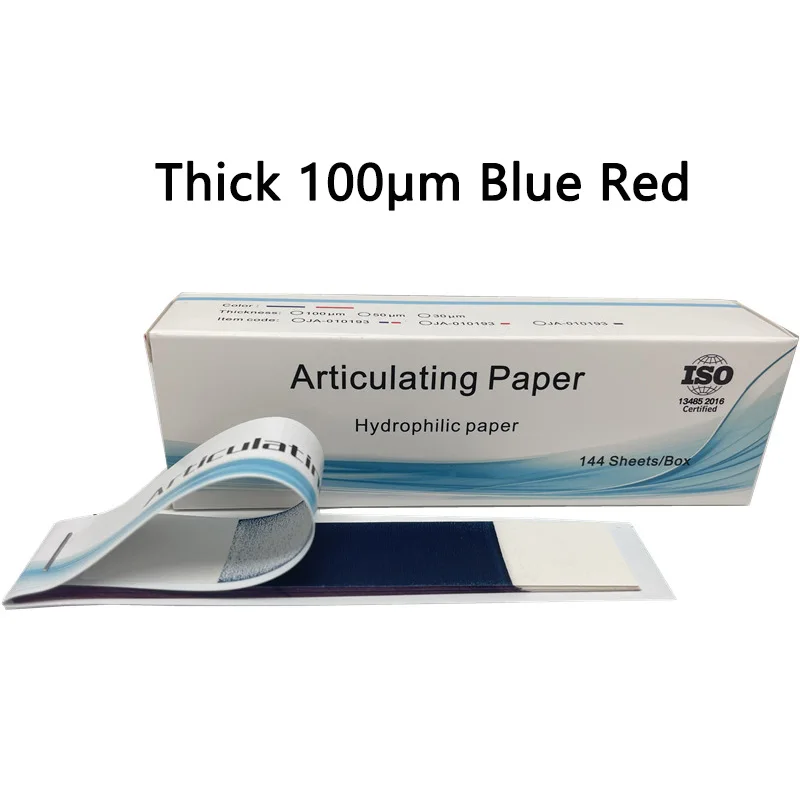 Denspay Dental Articulating Paper Thicke Thin Red/Blue Soft Strips Dentistry Oral Care Lab Teeth Whitening Material Tool Gifts