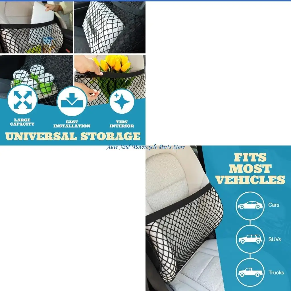

P9FD Durable Vehicle Organizers Auto Net Organizers Durable Say Goodbye to Clutter