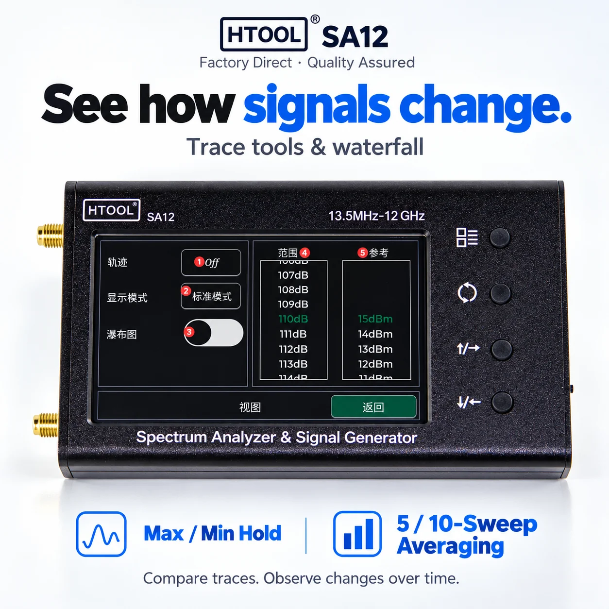 Analizador de Espectro 13.5MHz - Signal Generator Spectrum Analyzer reseña y precio