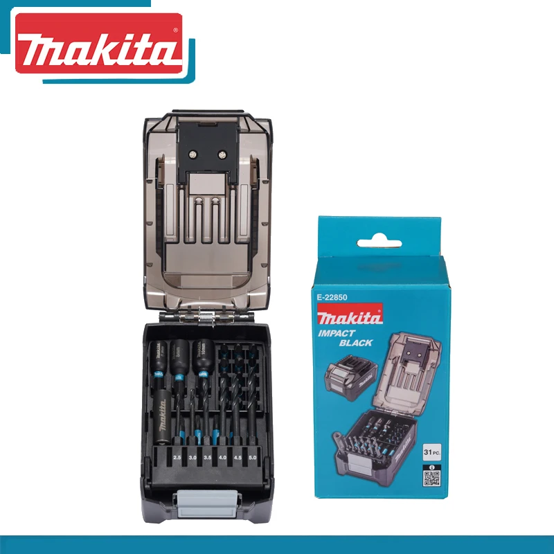 MAKITA E-22850 Impact Black 31-Piece Screwdriver Bit Set With Storage Case – Power Tool Accessory