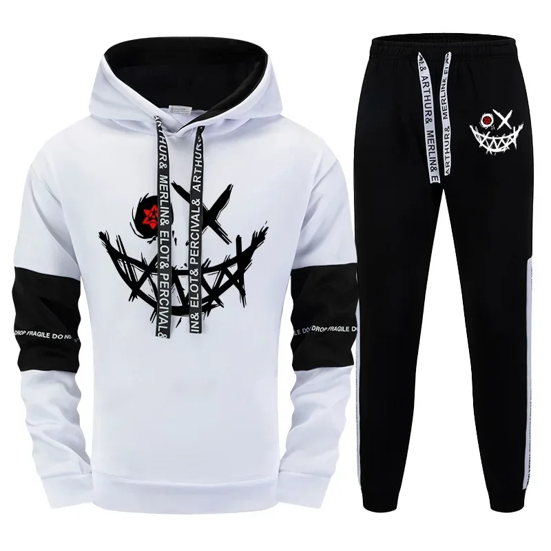 Gran oferta al aire libre, chándal para hombre, calidad informal sencilla, Otoño Invierno, sudaderas individuales con capucha y pantalón de chándal, deporte cómodo y Fitness