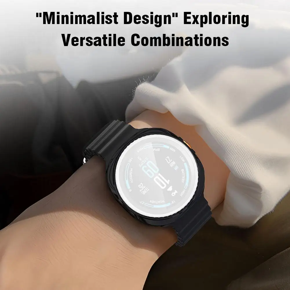 

Аксессуары 3-в-1 для Samsung Galaxy Watch 8 Classic 46 мм, чехол из ТПУ, защитный бампер для всего тела, защита от царапин, ударов Y2C9