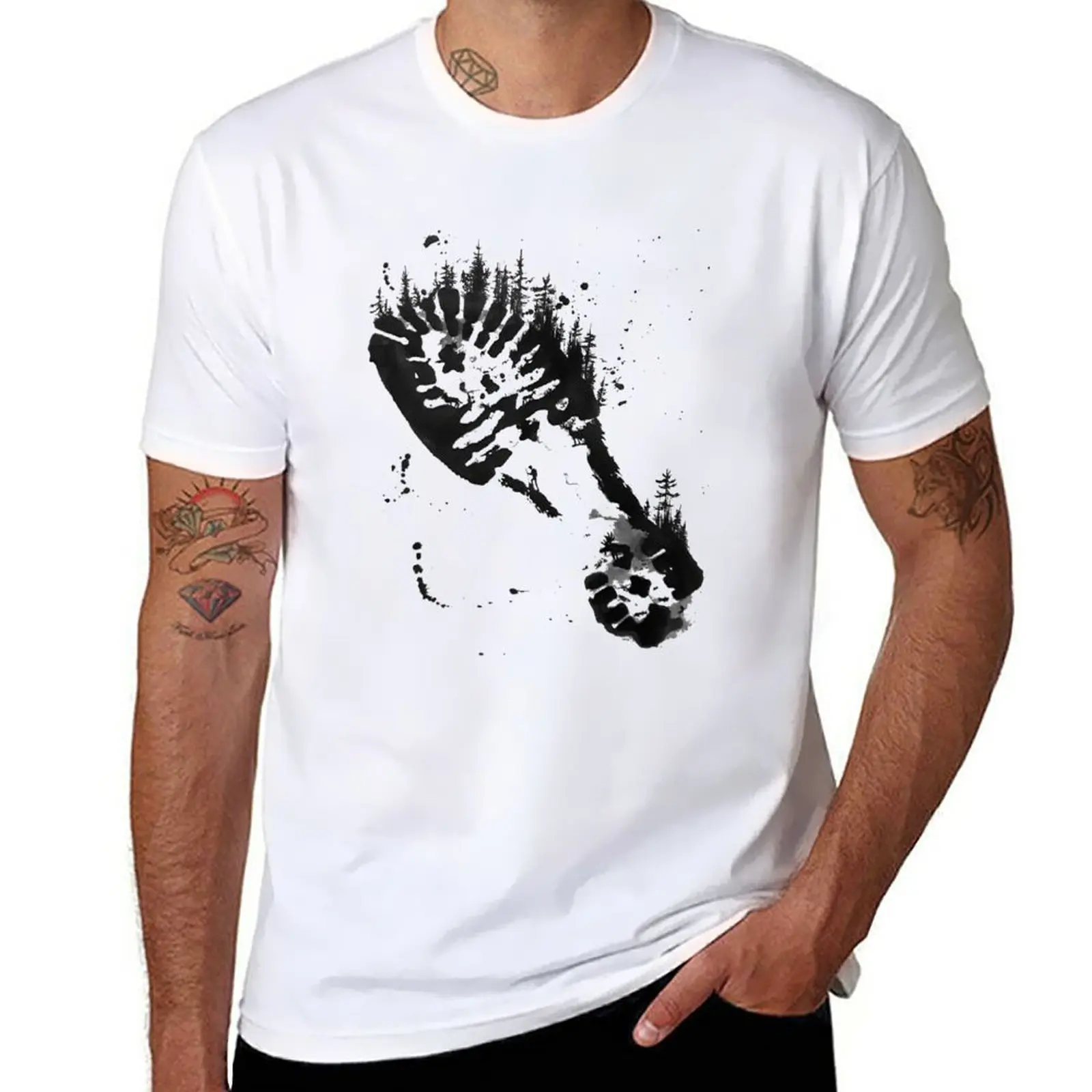 New Tread - In Black T-Shirt Blouse t shirt man t-shirts man Men's cotton t-shirt