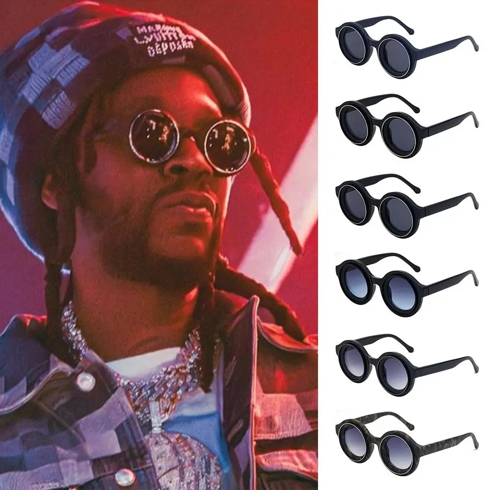 

Trendy Punk Steampunk Sunglasses UV Protection Luxury Round Frame Sun Glasses Y2k Eyewear for Women & Men