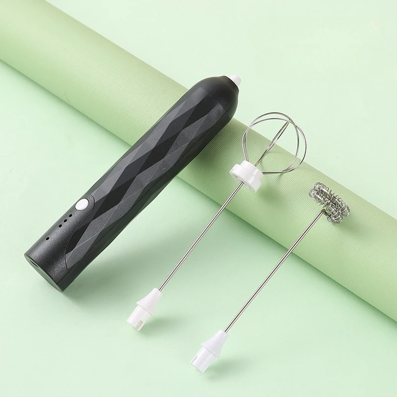 2 in 1 Electric Mixer Cappuccino Foam Milk Frothers USB Charging Egg Beater Stainless Blender Coffee Maker for Kitchen Gadget