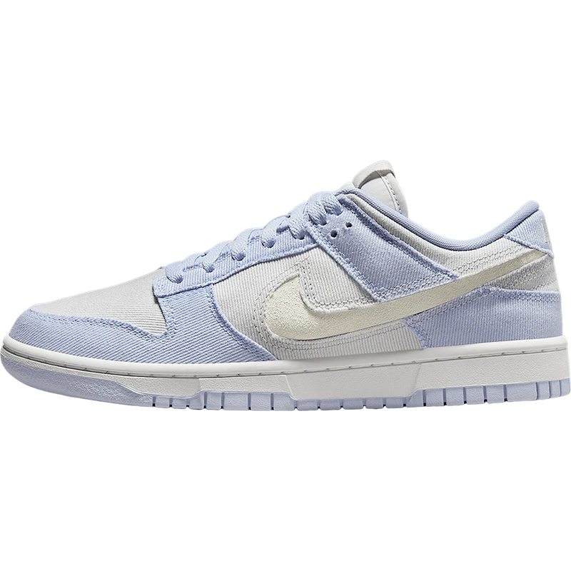 حذاء Nike Official Authentic Dunk Low للسيدات خفيف الوزن كاجوال مقاوم للاهتراء كلاسيكي HF1985-001