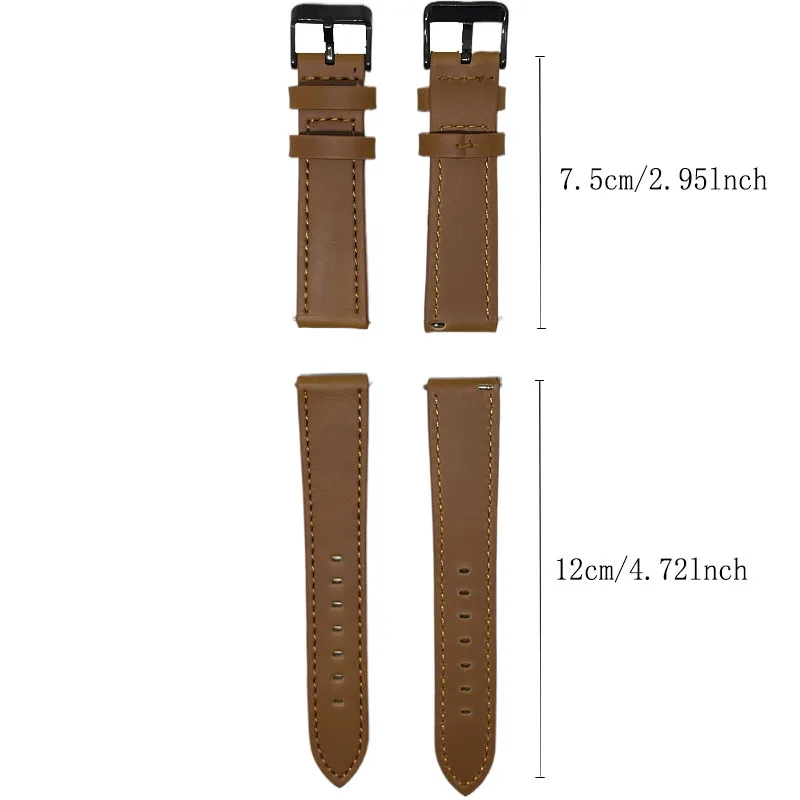 Black Intelligent Watch Strap Switch Unisex Suitable for Various Mechanical Wristwatches with Raw Edge Black Buckle Strap