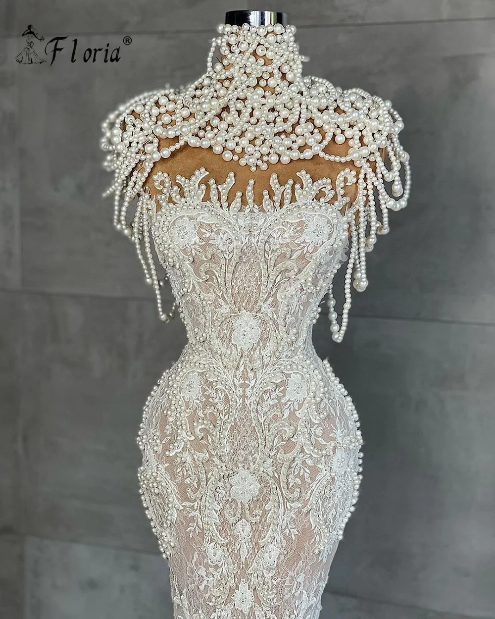 Elegant Pearl Party Dresses 2022 Cap Sleeves Beaded Lace Prom Celebrity Dress Illusion Formal Occasion Gown Robe De Soiree Femme