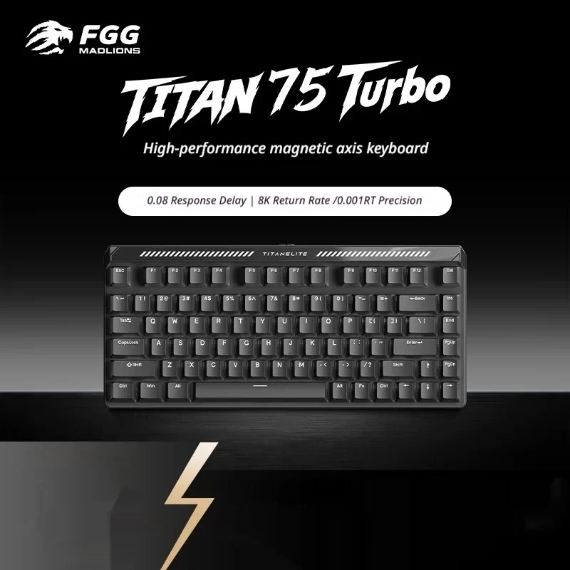NEW FGG MADLIONS TITAN 75 Turbo 75% Wired Hall Effect Keyboard 8K Polling 0.08ms Latency Magnetic Switch for FPS Esports