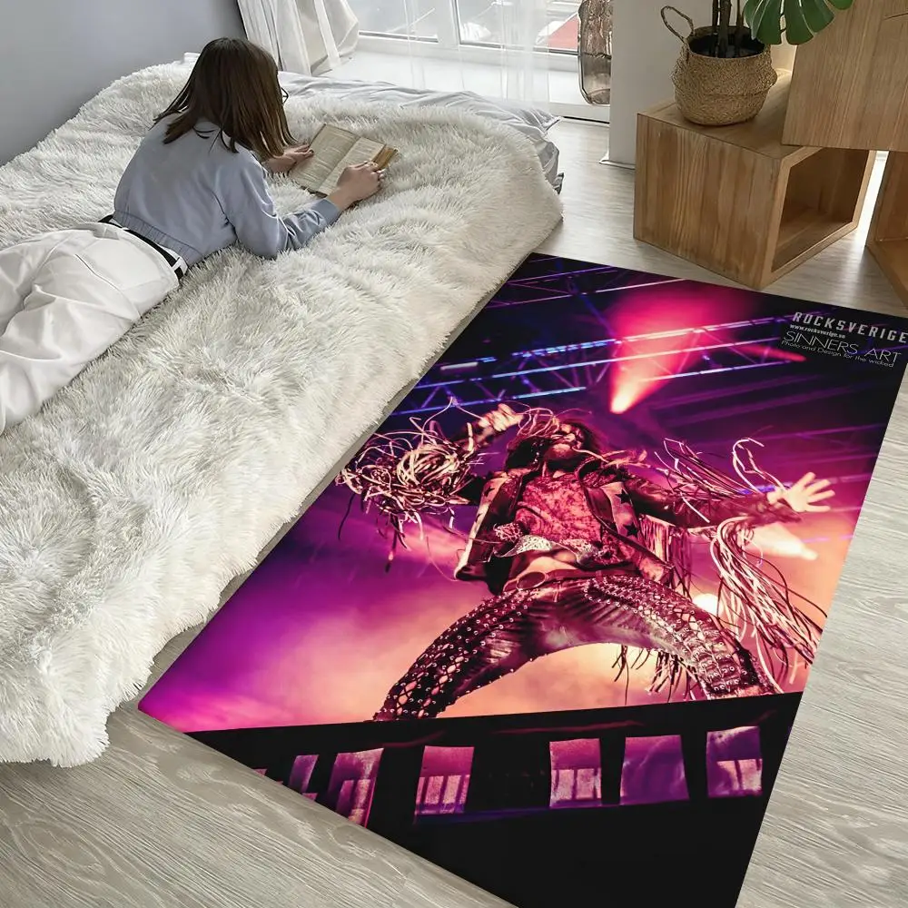 

Floor Mat Soft Thickened Non-Slip Door Mat for Living Room Home Decor Flannel Rugs Singer R-Rob Zombies COOL