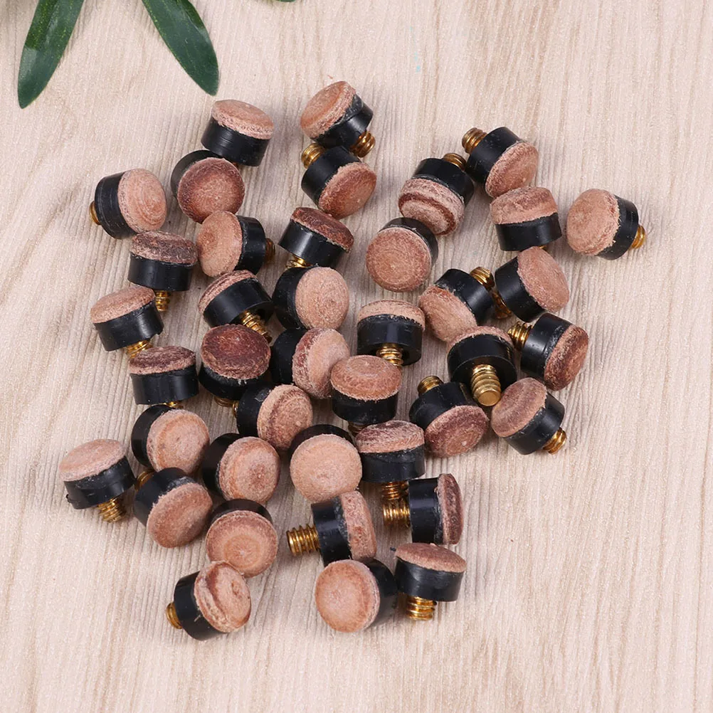 

20Pcs Replacement Screw-on Tips 10Mm Billiard Cue Tips with Ferrules for Pool Cue Performance Supplies