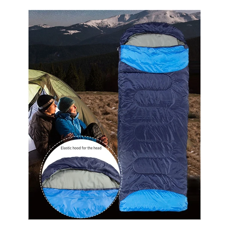 1 PCS Sleeping Bags Camping Quilt For Adults Black-Blue About 220X75cm For Girls Boys Mens For Camping Hiking Outdoor Travel