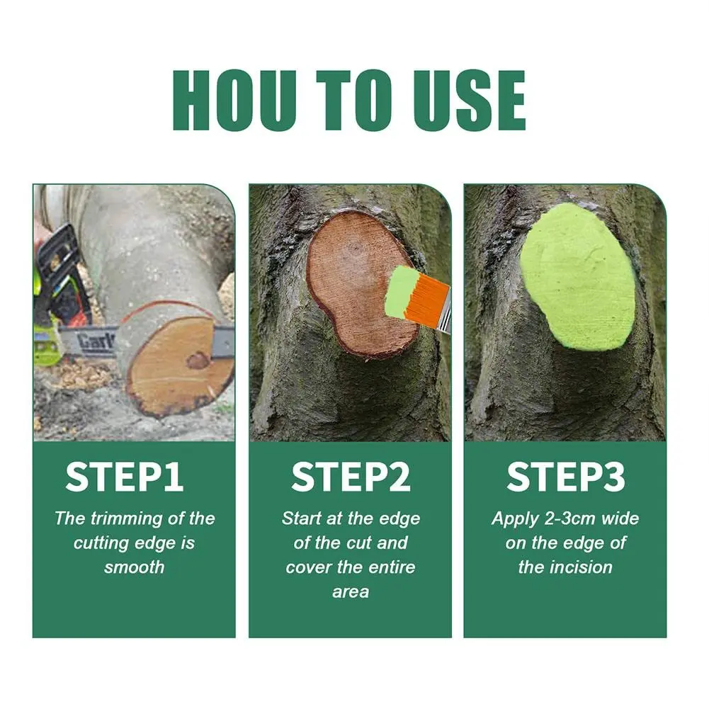 Tree Wound Sealer Kit with Brush & Gloves, Pruning & Grafting Sealant for Cuts, Bonsai, Fruit Trees, Roses, Waterproof