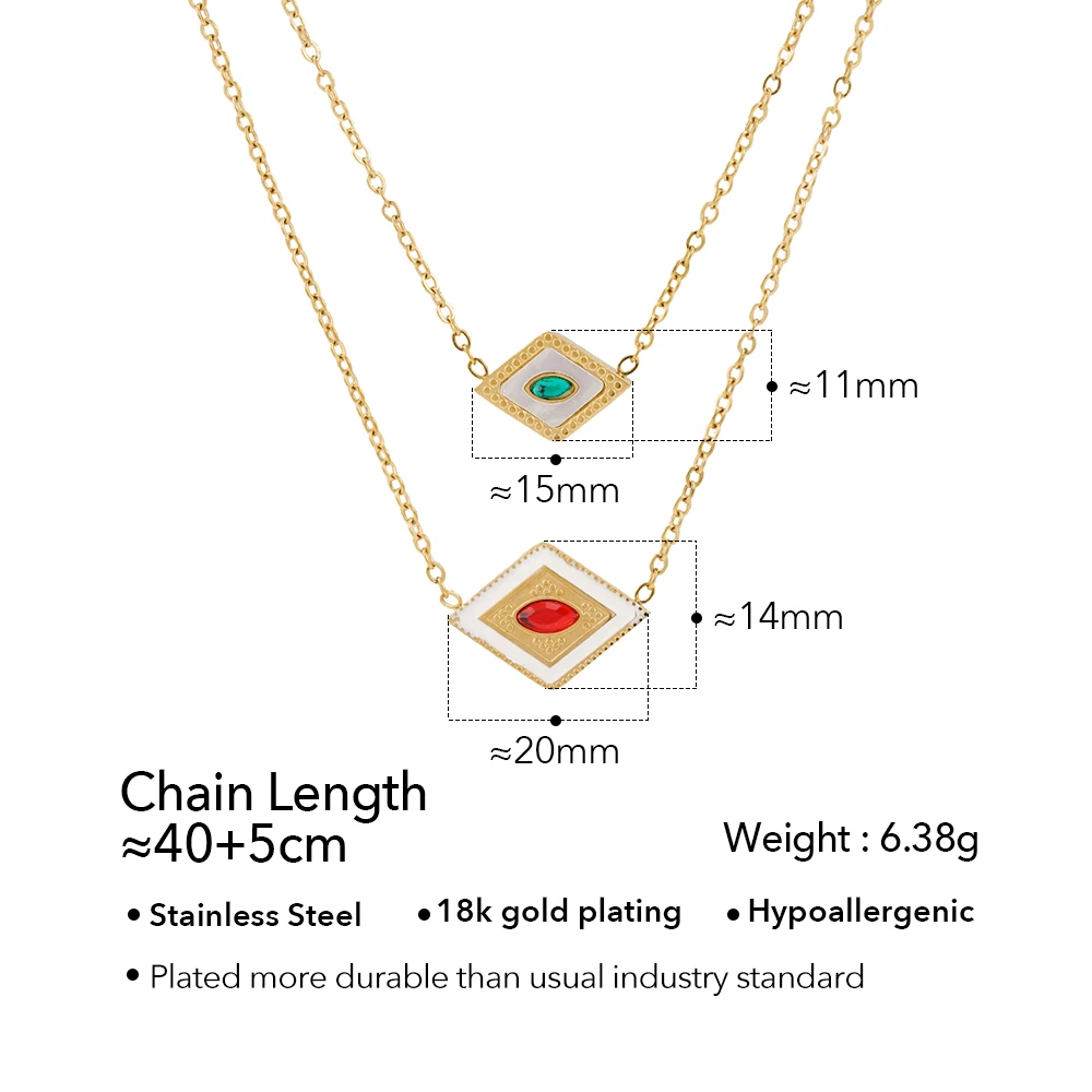 ENFASHION Aretes De Mujer Rhombic Multicolor Oil Drip Stud Earrings For Women's Stainless steel 18K Plated Gold Fashion Jewelry